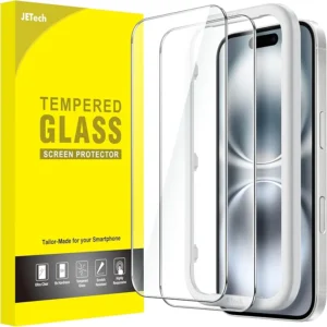 JETech screen & camera lens protectors for iPhone 16 Pro Max