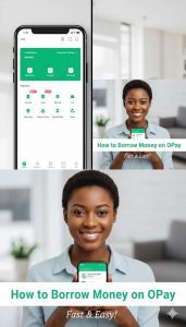 A lady showing us how to borrow money from opay without bvn