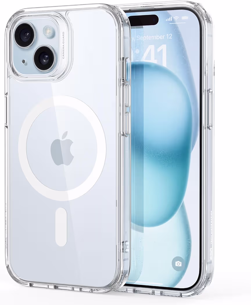 ESR Classic Series clear MagSafe case with N52 magnets for iPhone 15