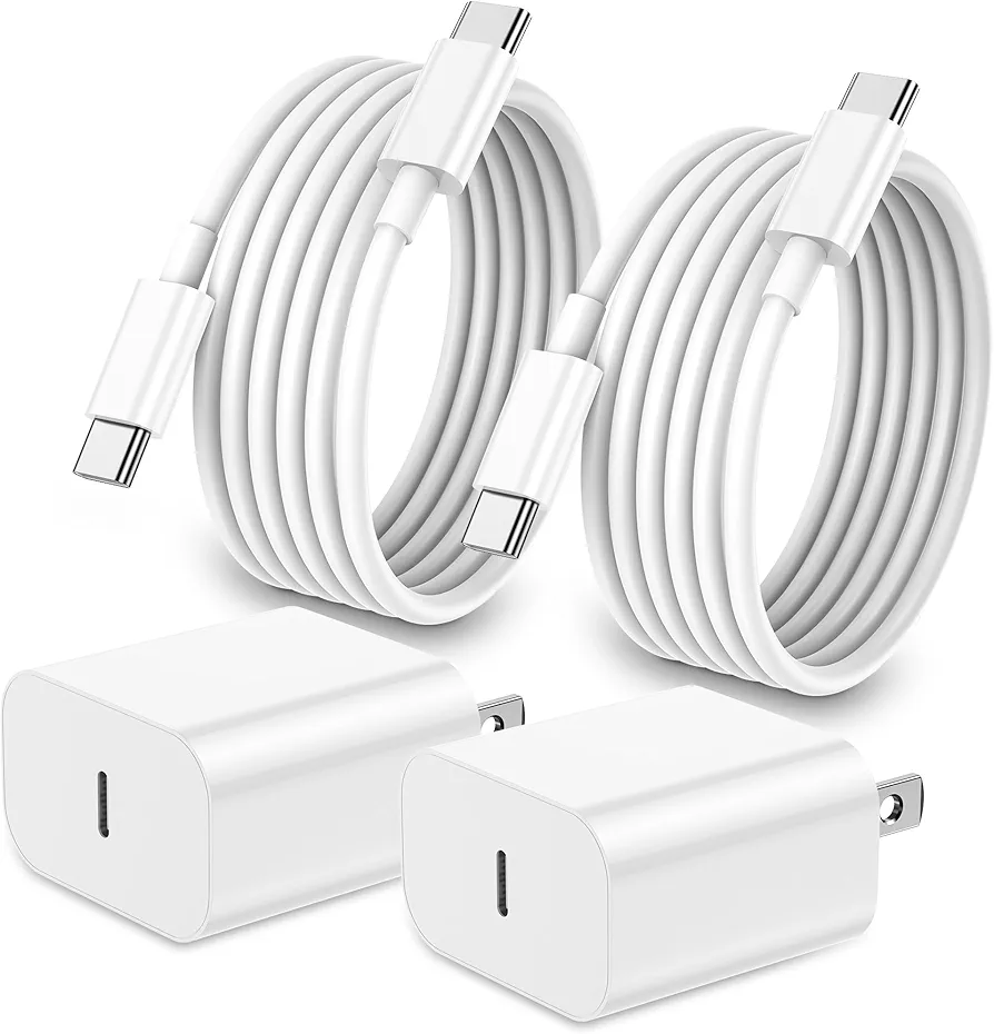 20W Apple USB C Wall Charger 2 Pack Value Bundle