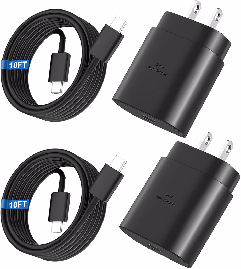 25W Samsung wall plug for battery longevity