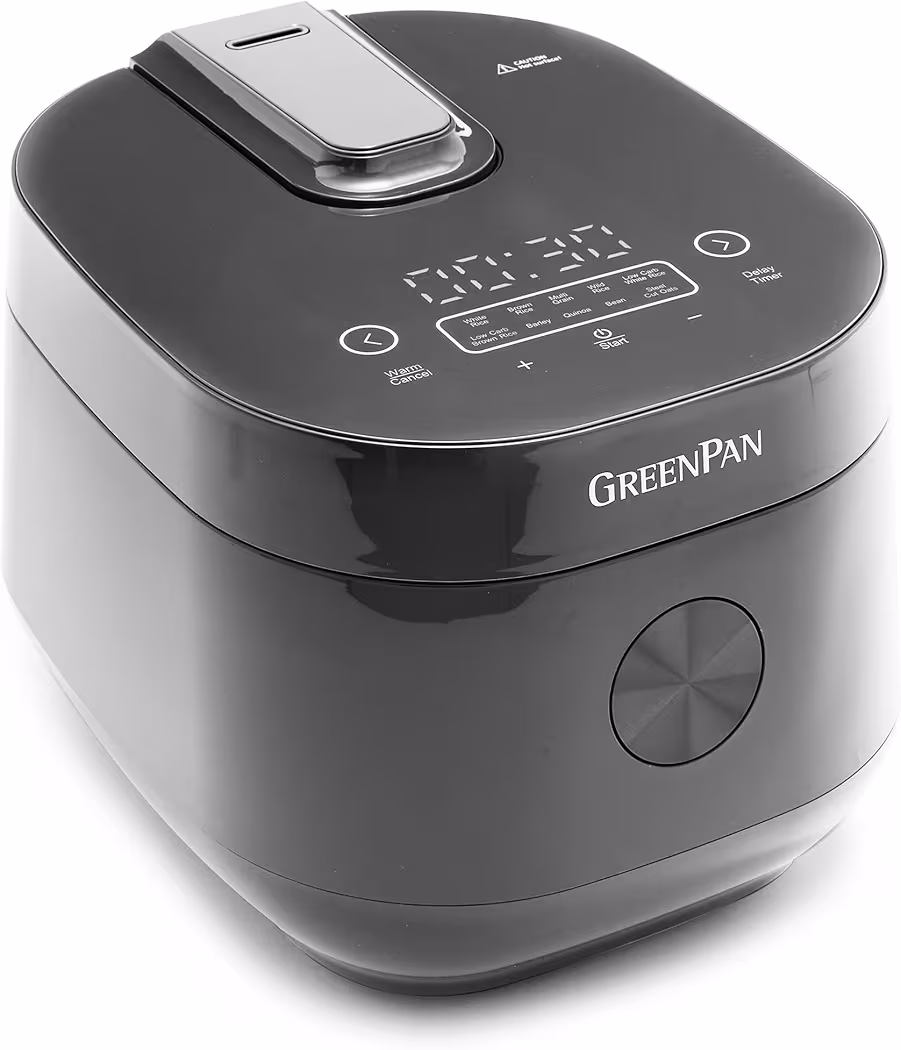 GreenPan ceramic low carb rice cooker with PFAS-free coating