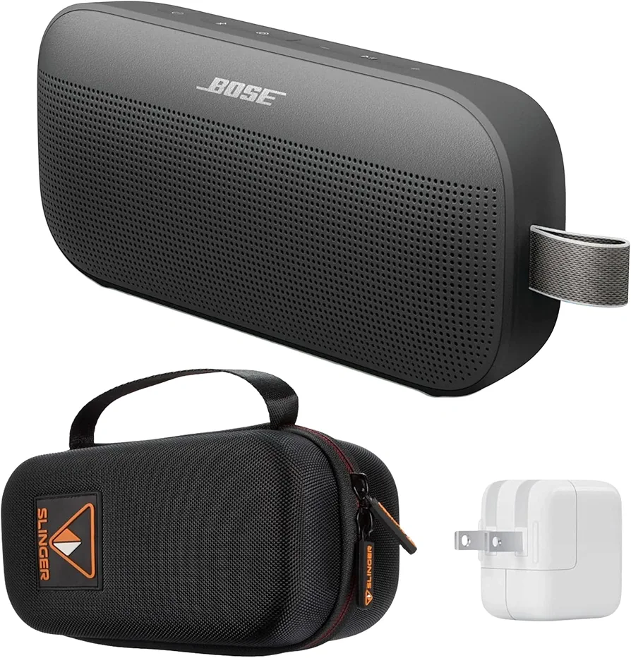 Bose SoundLink Flex Gen 2 portable speaker on an outdoor patio