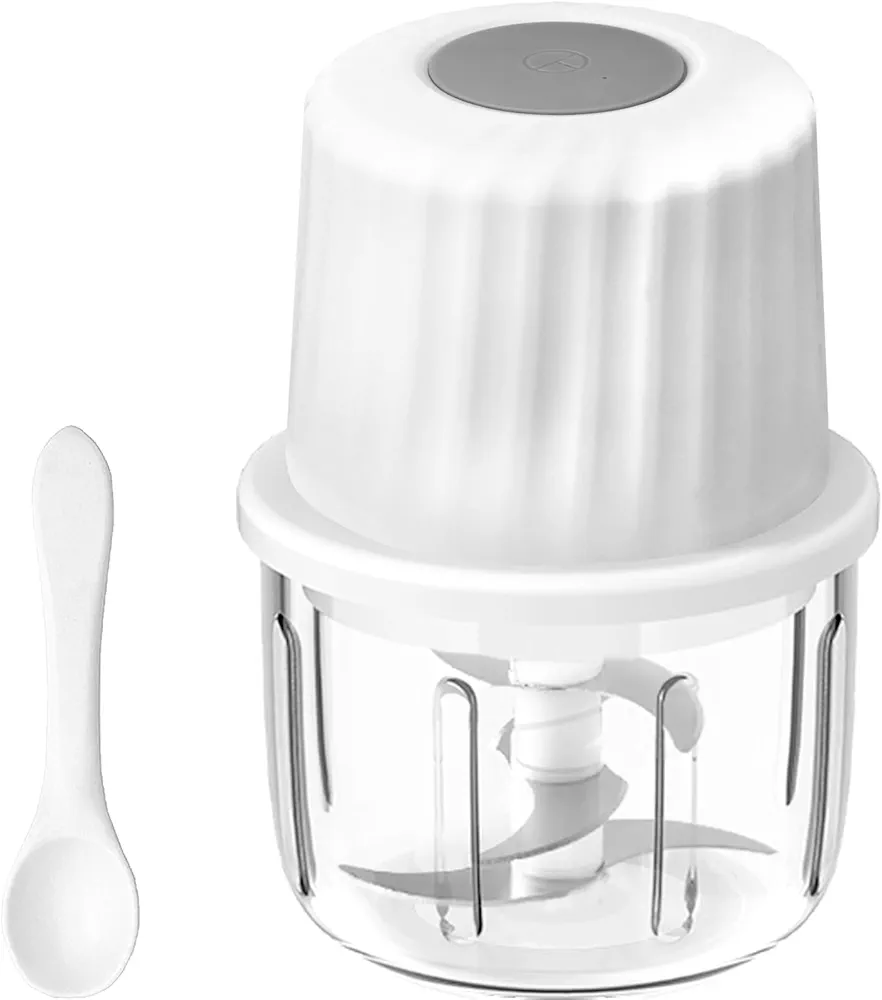 Luniquz rechargeable garlic chopper with glass bowl