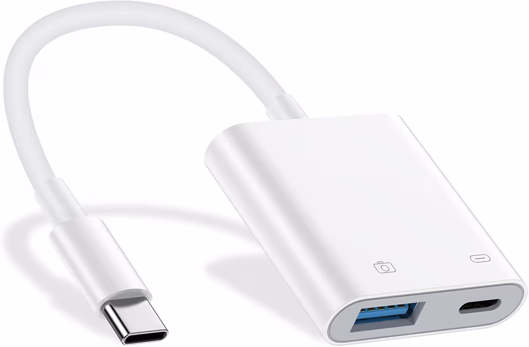 USB-C OTG splitter charging Galaxy S26 Ultra while reading memory cards