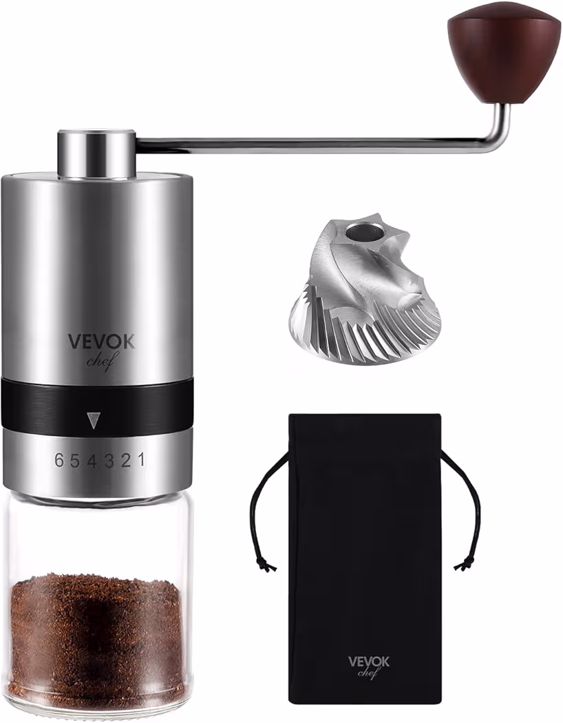 VEVOK CHEF portable manual coffee grinder for travel