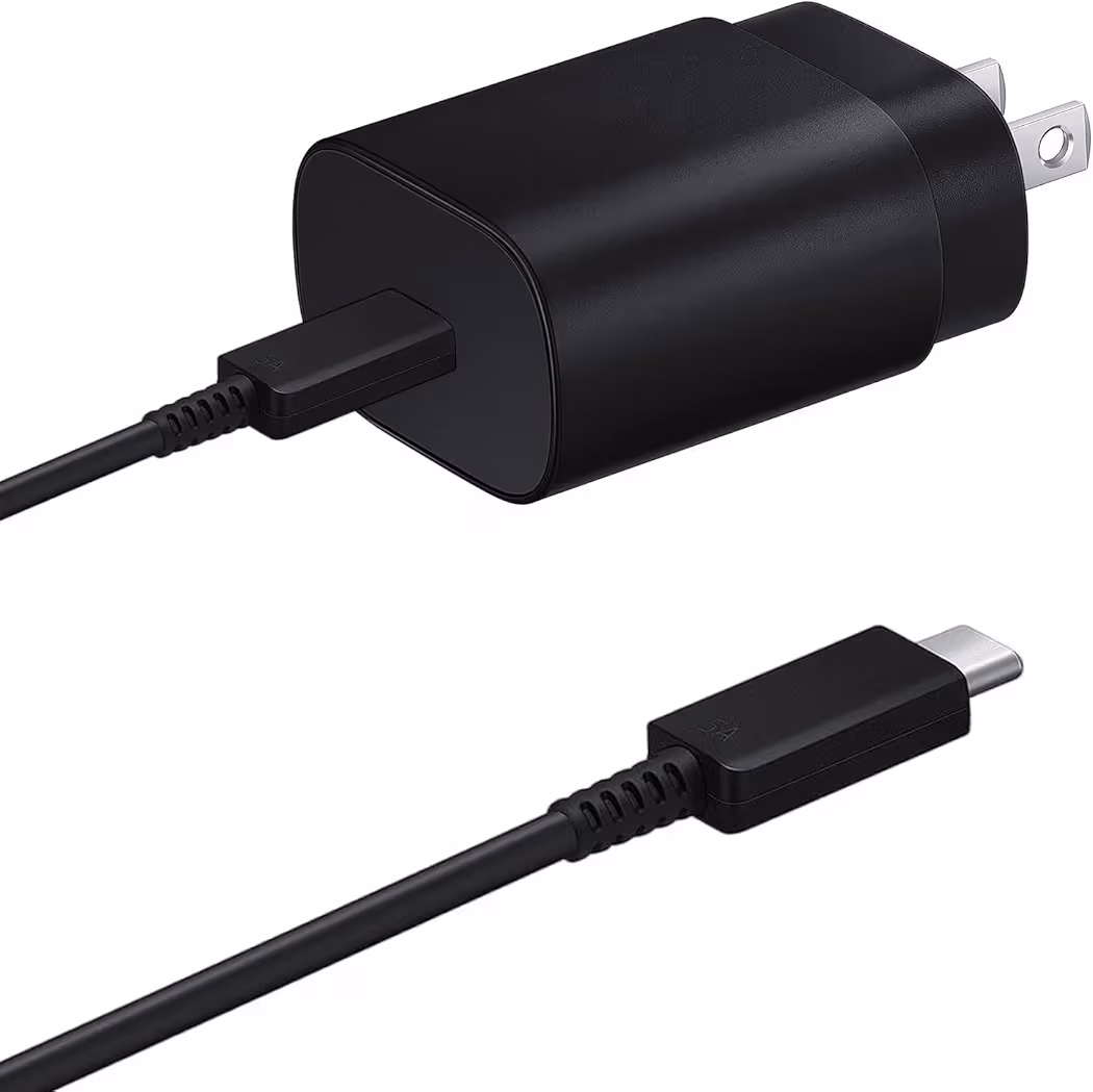 Premium 25W USB-C charger for Samsung Galaxy A16 with charging cable