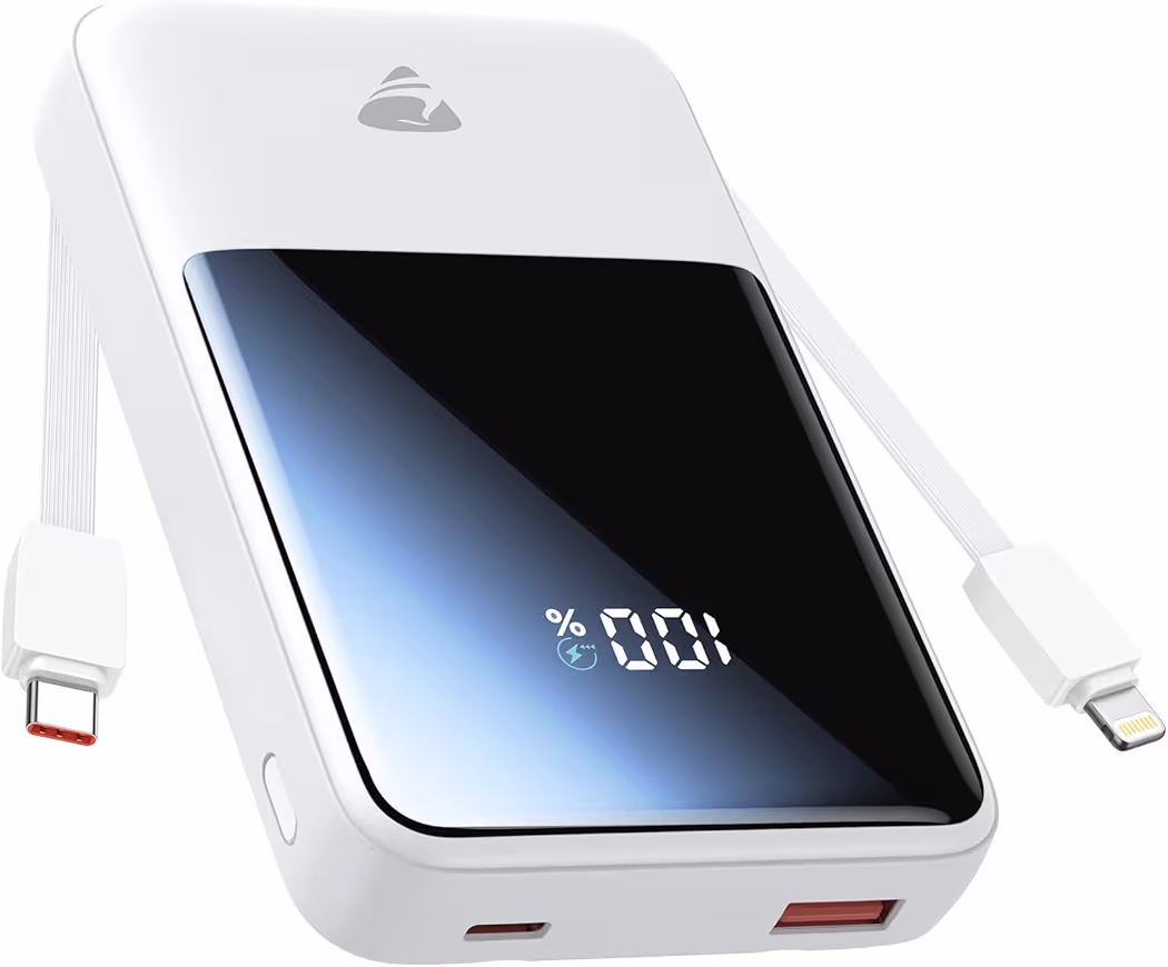 Aioneus 20000mAh portable charger charging Samsung Galaxy A16 during travel