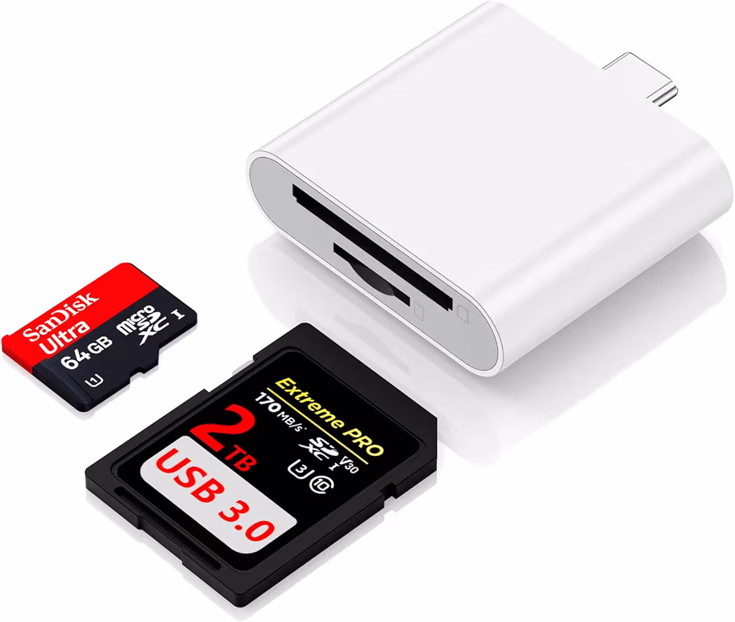 USB-C camera SD card adapter transferring photos to Galaxy S26 Ultra