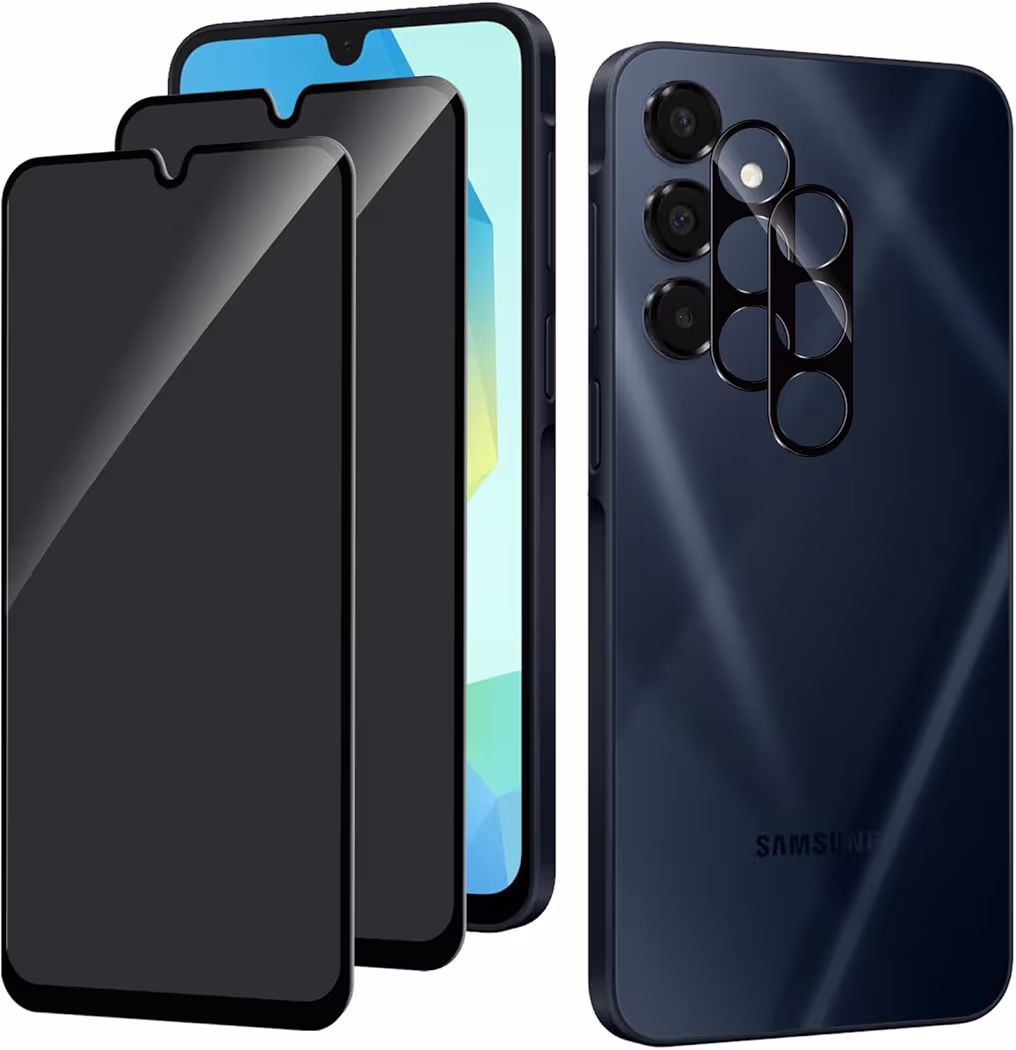 OWMGTS privacy screen protector bundle with camera lens protectors for Samsung Galaxy A16