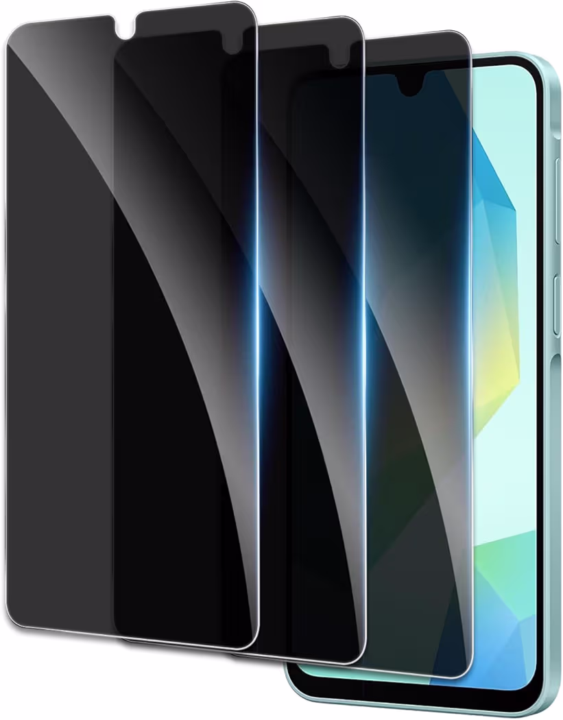 AYWLPP privacy screen protector installed on Samsung Galaxy A16 display