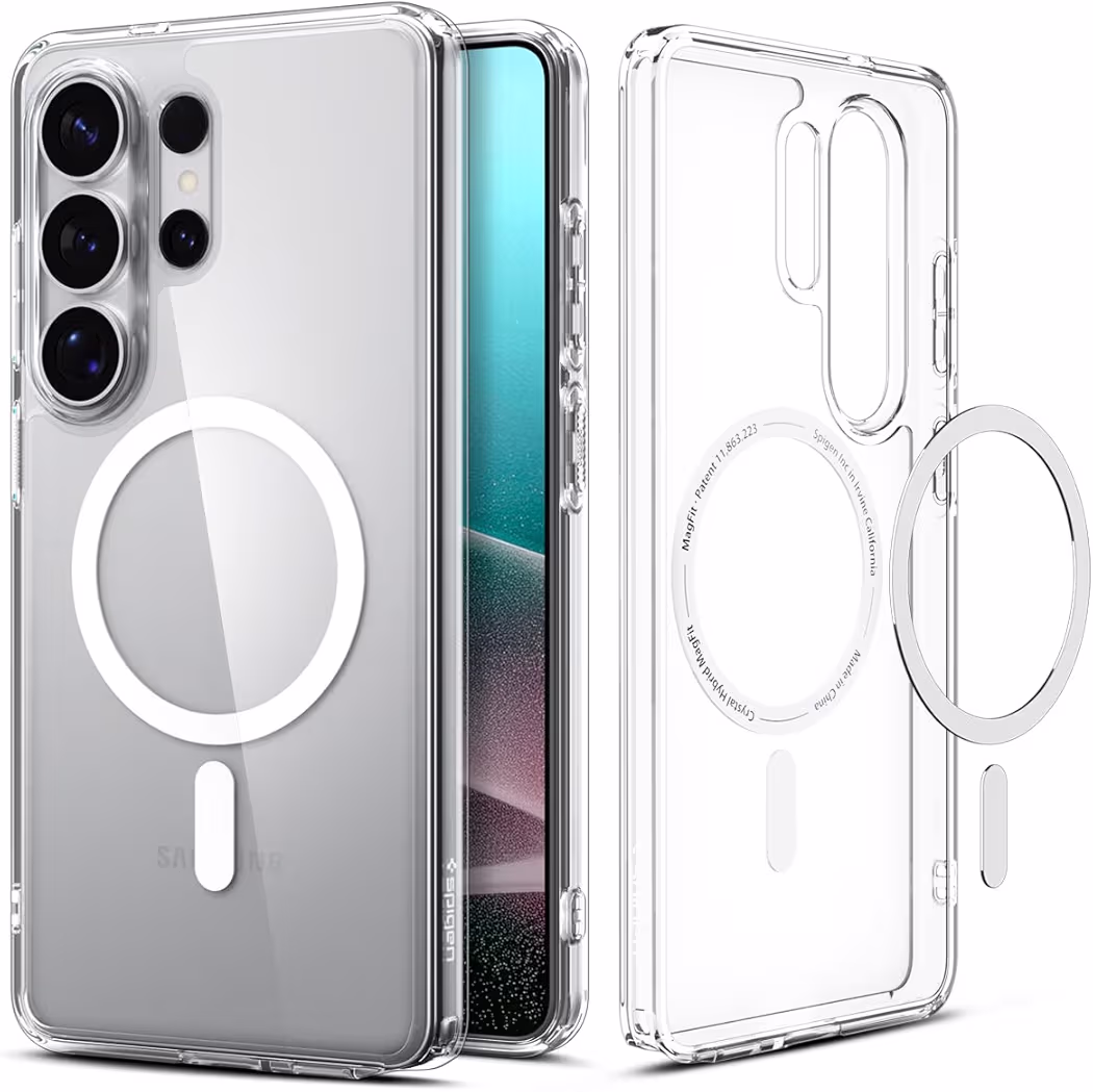 Spigen Ultra Hybrid MagFit clear magnetic case for Galaxy S26 Ultra