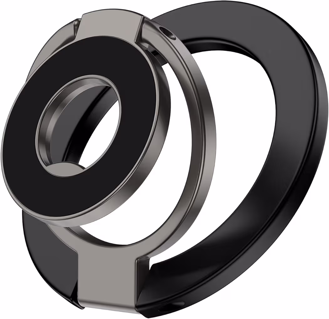 Magnetic phone ring holder attached to Galaxy S26 Ultra for MagSafe compatibility