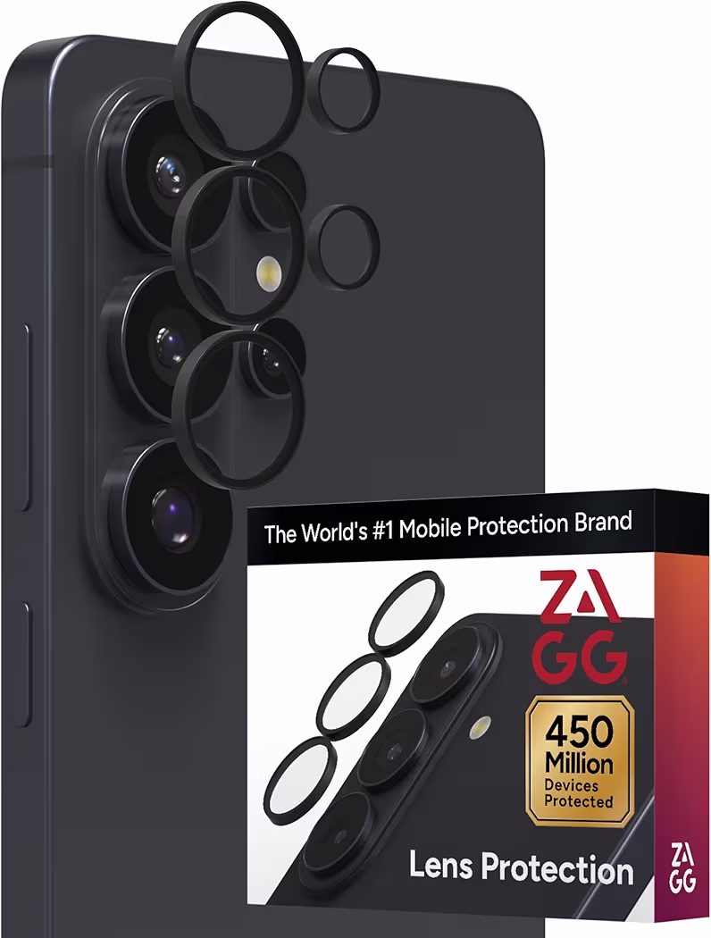 ZAGG Glass Elite camera lens protector for Galaxy S26 Ultra camera system