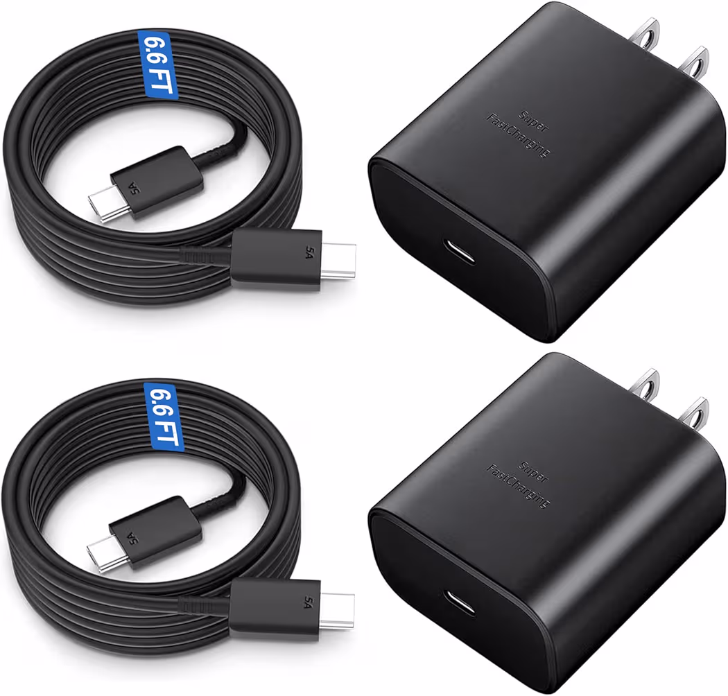 45W USB C fast charger with cable for Galaxy S26 Ultra