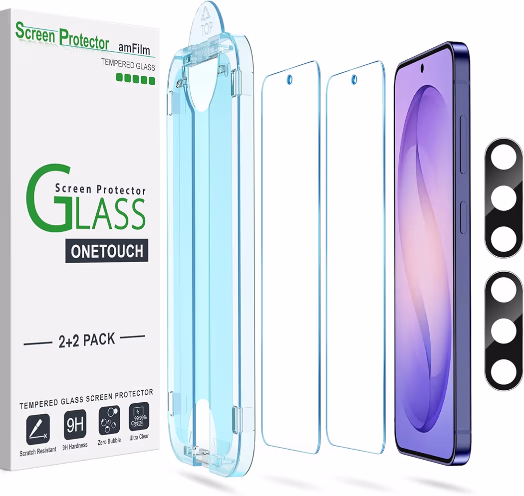 amFilm OneTouch tempered glass screen protector for Galaxy S26 Ultra