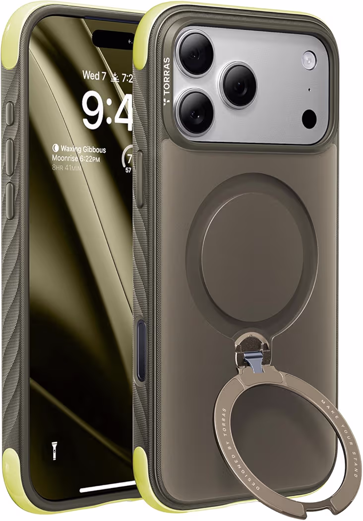 TORRAS Q3 Rugged case with magnetic stand for iPhone 17 Pro Max