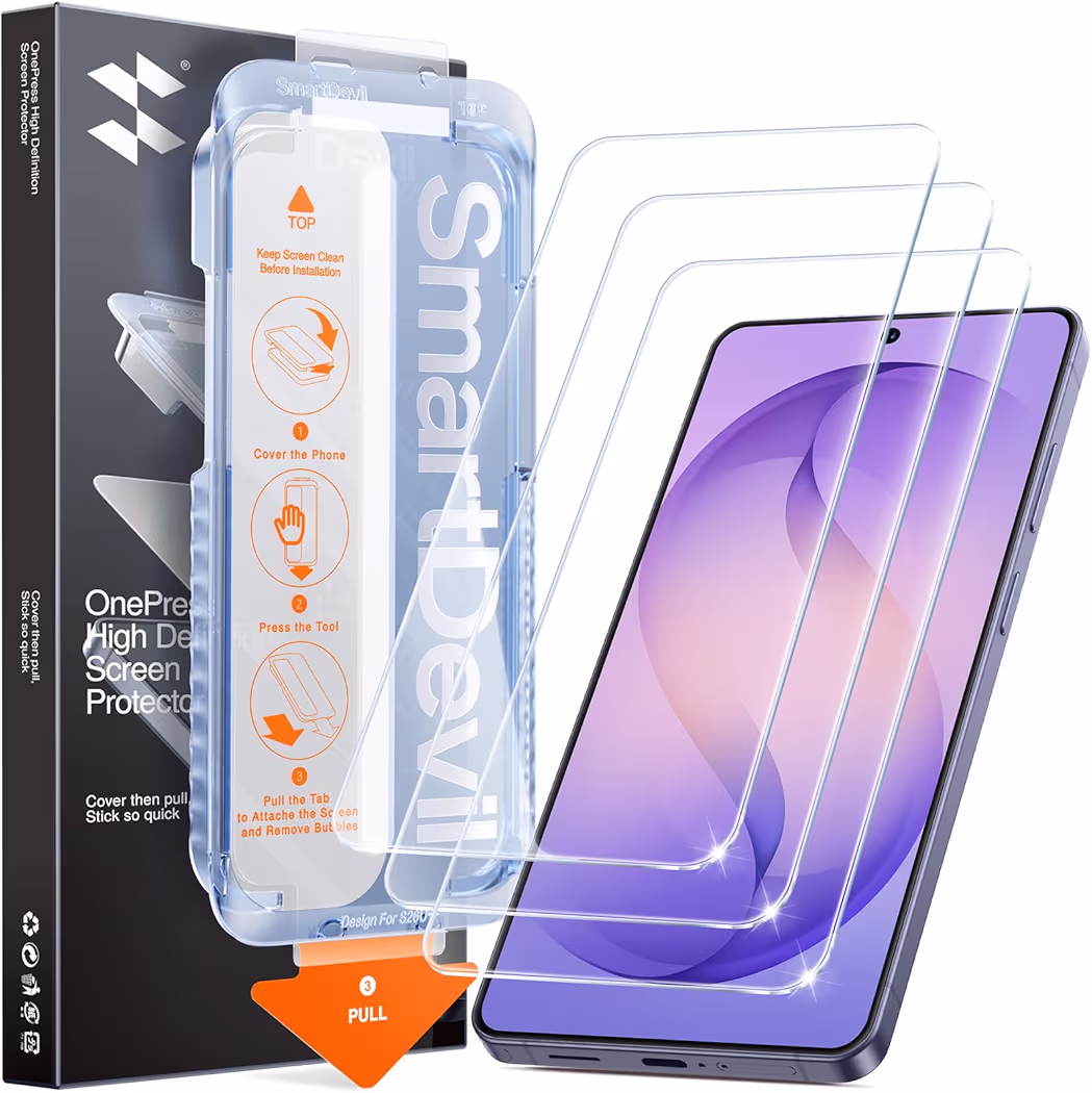 SMARTDEVIL 3 Pack tempered glass screen protectors for Galaxy S26 Ultra