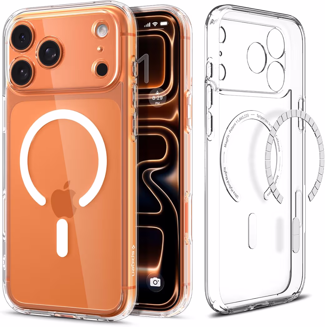 Spigen Ultra Hybrid MagFit clear case for iPhone 17 Pro Max