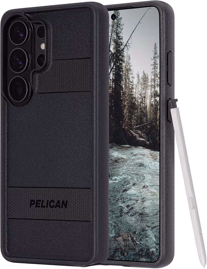 Pelican Protector magnetic case providing rugged Galaxy S26 Ultra protection with wireless charging compatibility