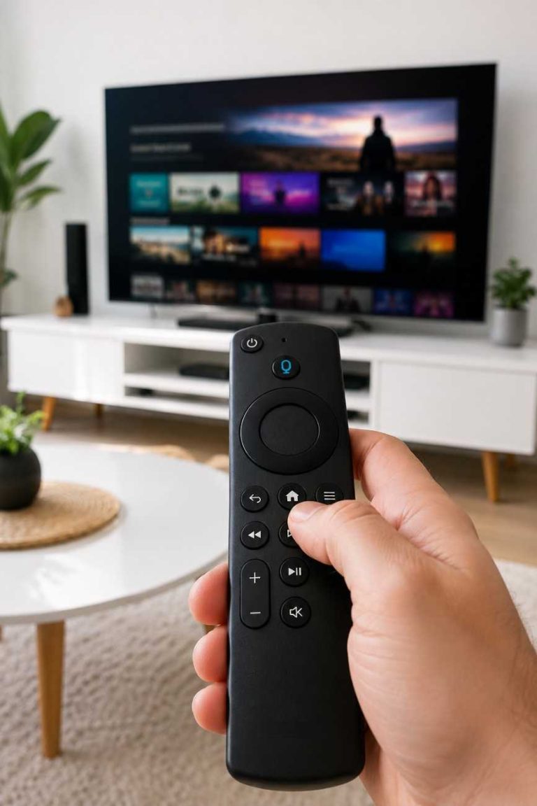 Person holding a Fire TV Stick style remote that is not responding