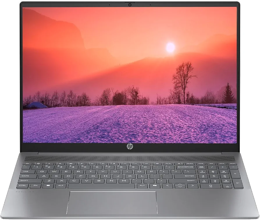 HP Pavilion Lightweight 16 inch 2K laptop with Ryzen 7 processor for remote work