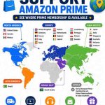Countries where Amazon Prime Free Trial is available worldwide highlighted on a global map