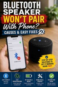 Bluetooth speaker won't pair with phone troubleshooting guide