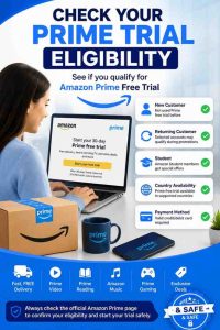 Checking Amazon Prime Free Trial eligibility including new customers, students, supported countries, and payment requirements.