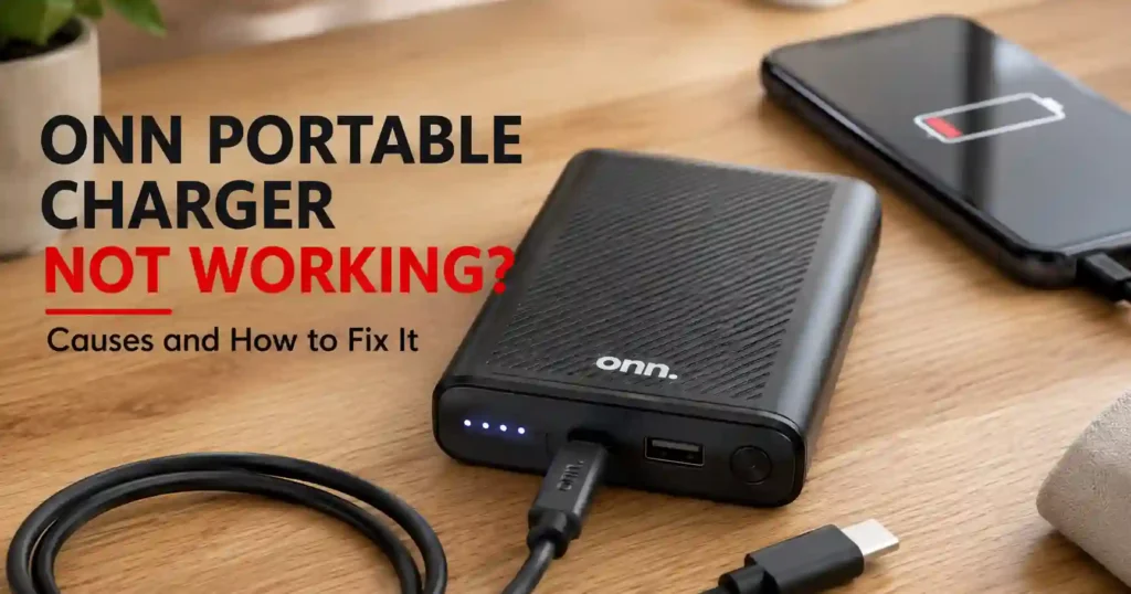 ONN Portable Charger Not Working with power bank and charging cable